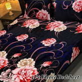 Fleece Bedsheet King Size-3Pcs-Floral
